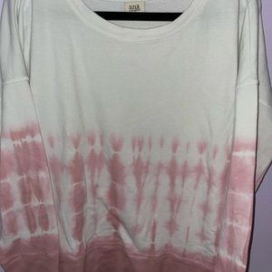 Pink and white sweater